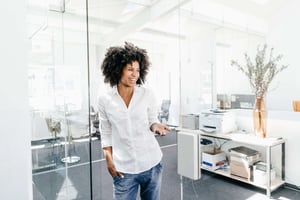 Woman standing in an office